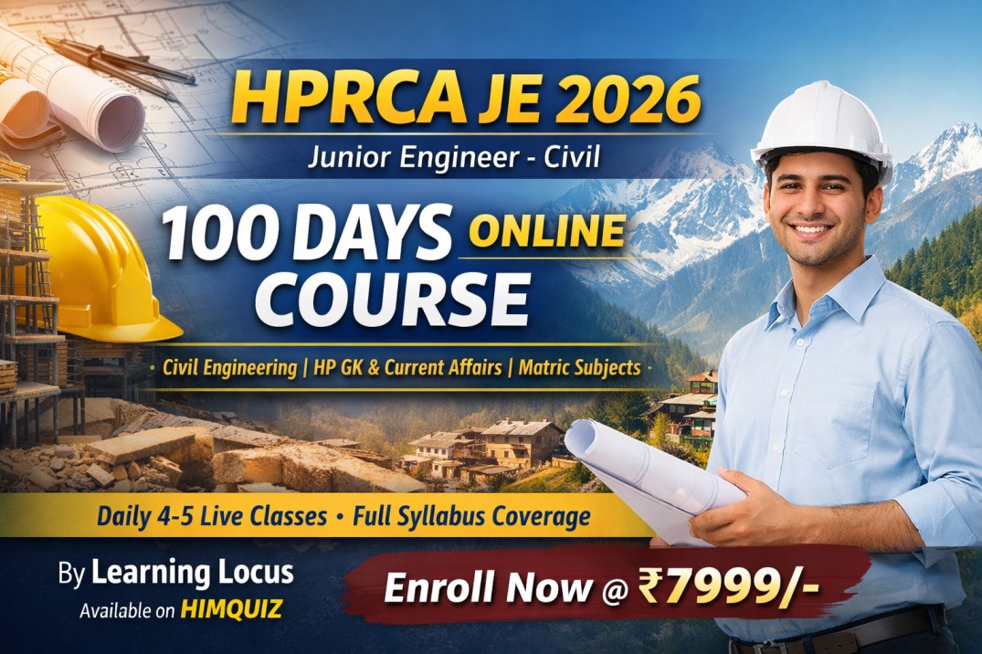 HPRCA JE Civil Engineering Online Course 2026 | Best HP JE Coaching (100 Days)